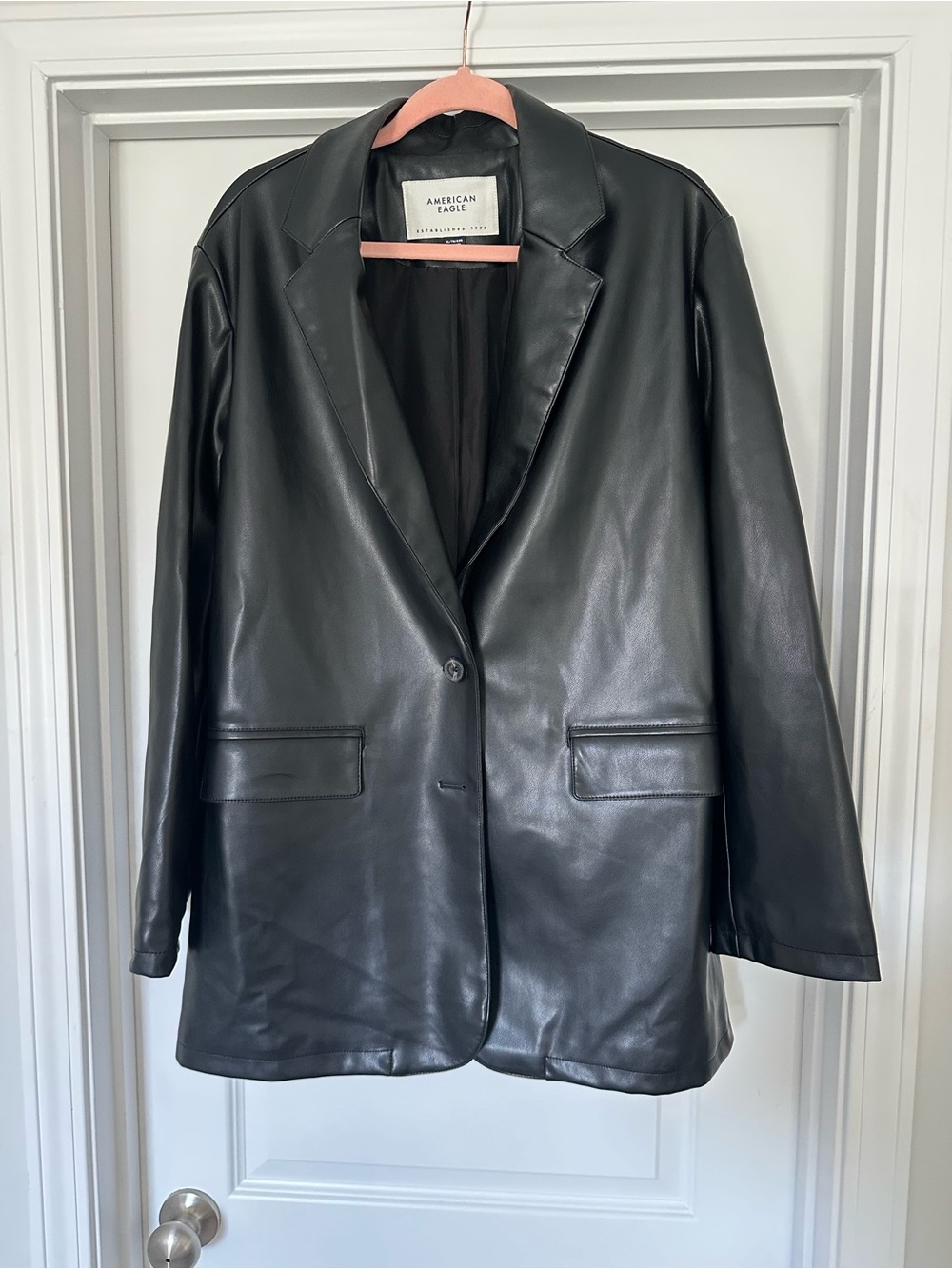 American Eagle Outfitters Vegan Leather Blazer